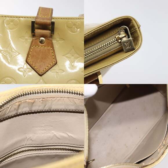 LOUIS VUITTON Monogram Vernis Houston Hand Bag Beige M91004 - Picture 11 of 13